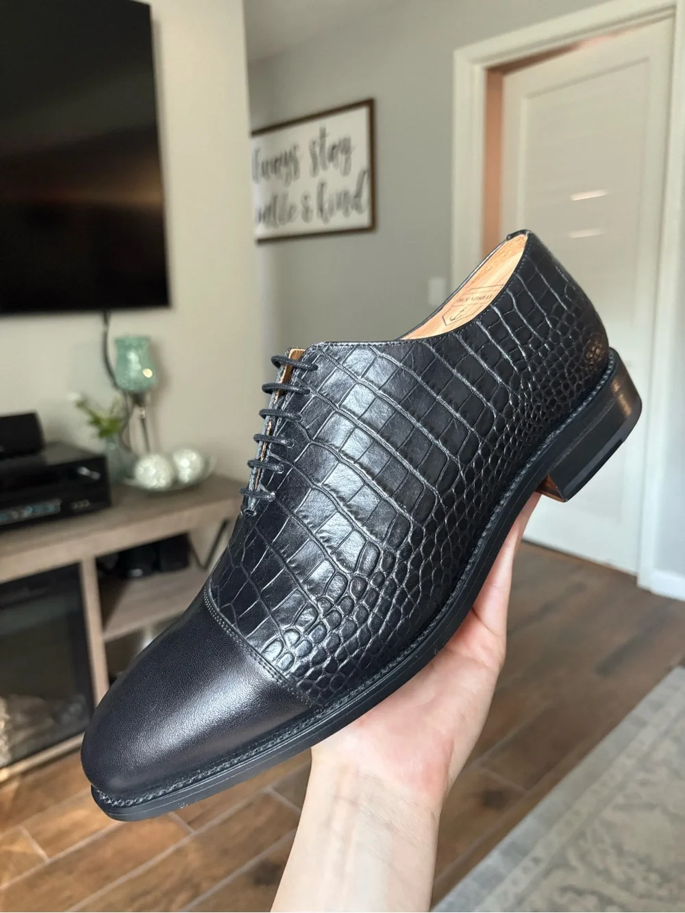 Men's Taft Paris Handcrafted Leather Black Dress Shoes Jack Jacquard size 43/ 10
